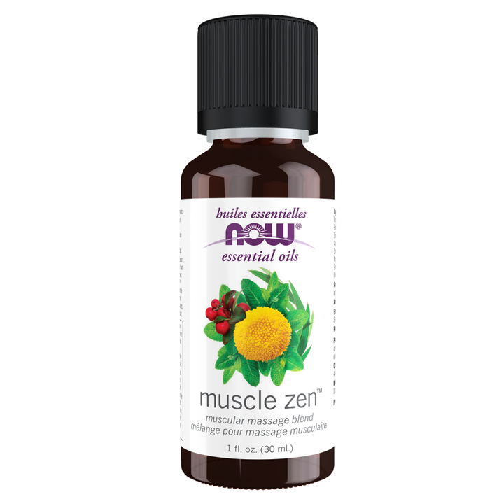 Mezcla de aceites Muscle Zen de NOW Foods, 1 oz, 100 % puro