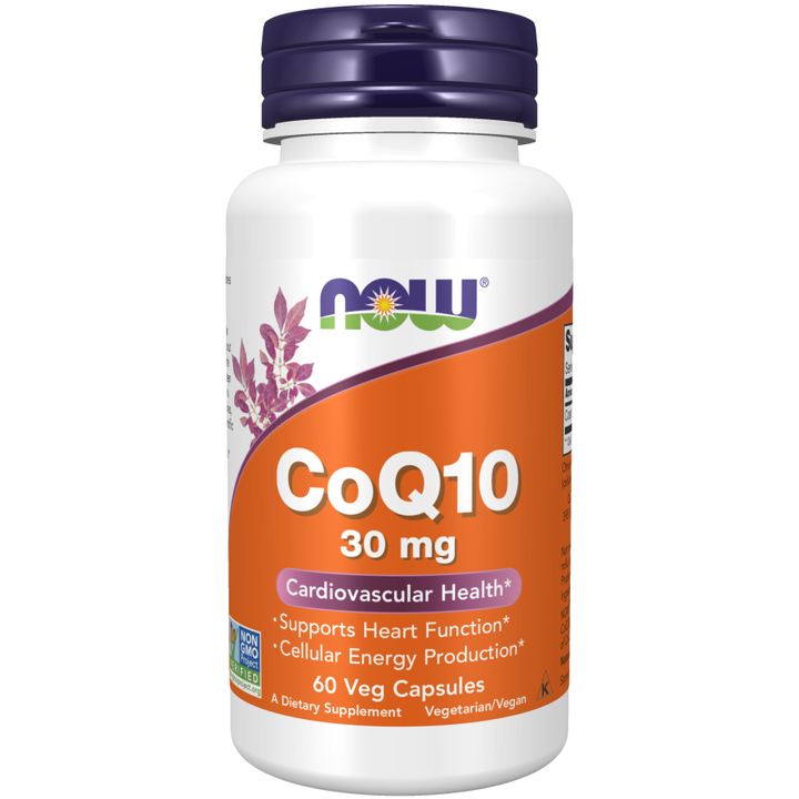 CoQ10 de NOW Foods, 30 mg, vegetariano, 60 cápsulas vegetales