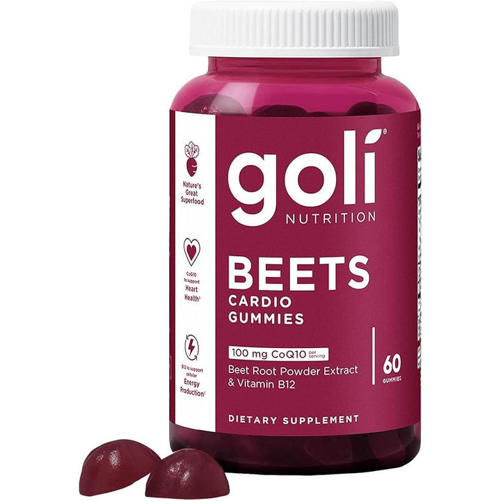 Gomitas Goli Beets Cardio con extracto de raíz de remolacha y CoQ10, 60 unidades