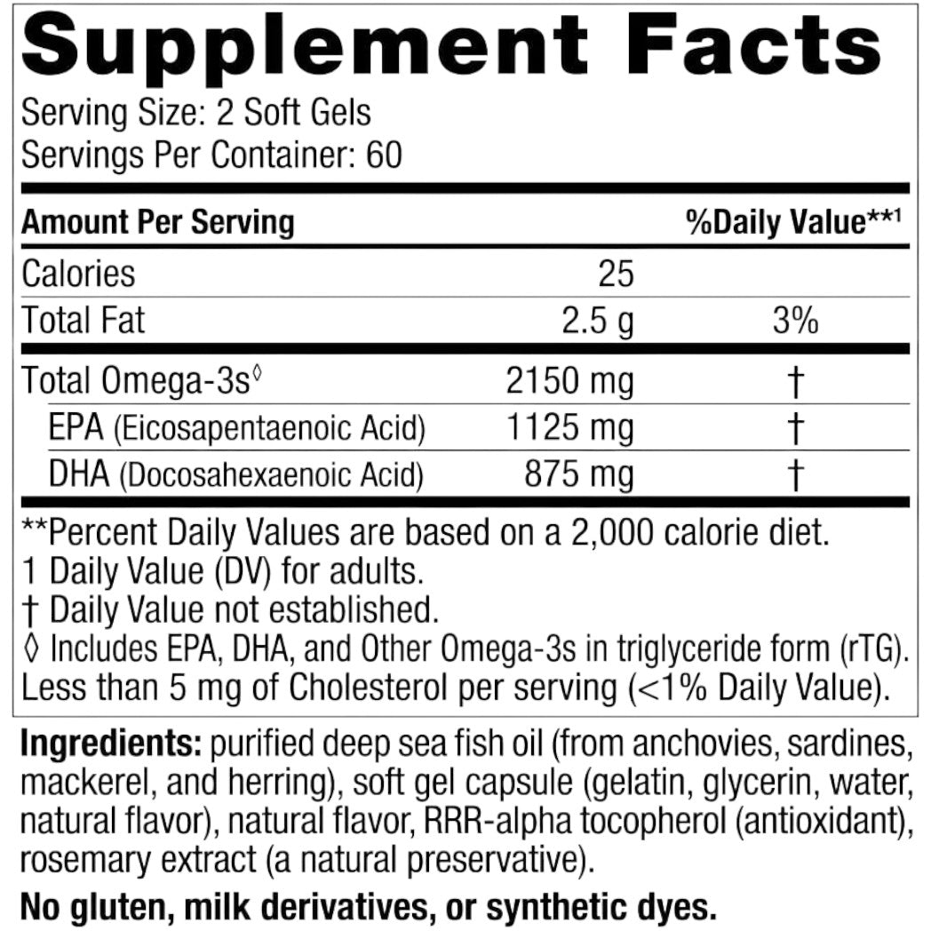 Nordic Naturals Ultimate Omega 2X Lemon 60 Softgels