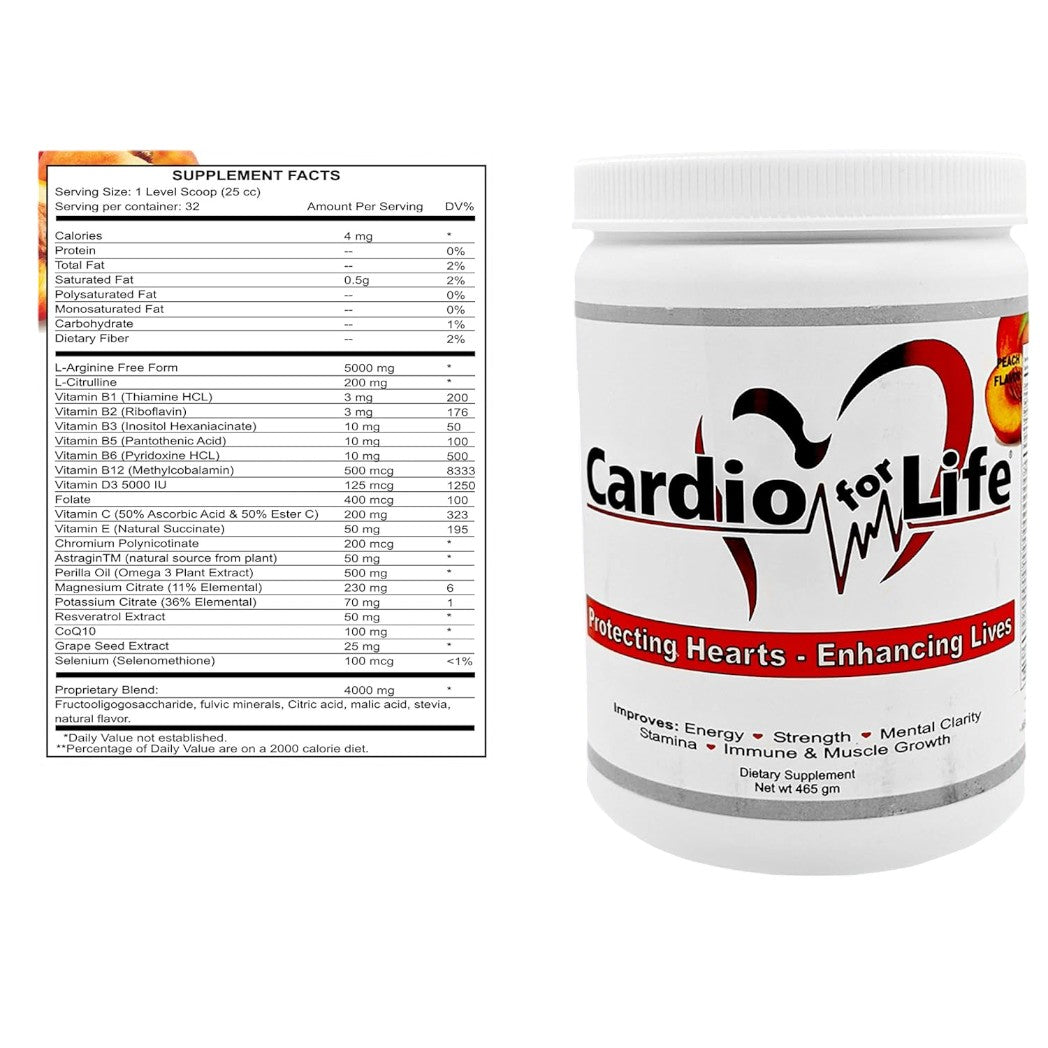 CardioForLife - 16 oz. Powder w/ AstraGin - Peach