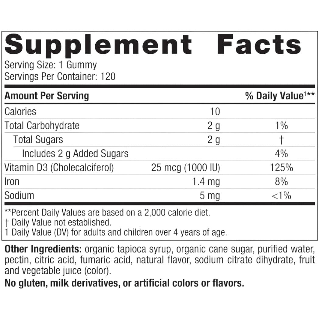 Nordic Naturals Vitamin D3 Gummies 1000 IU 120 Count