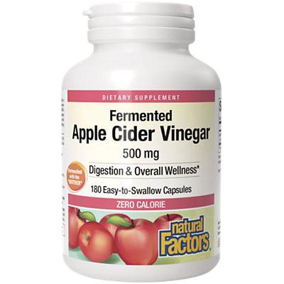 Natural Factors Apple Cider Vinegar 500mg, 180 Capsules