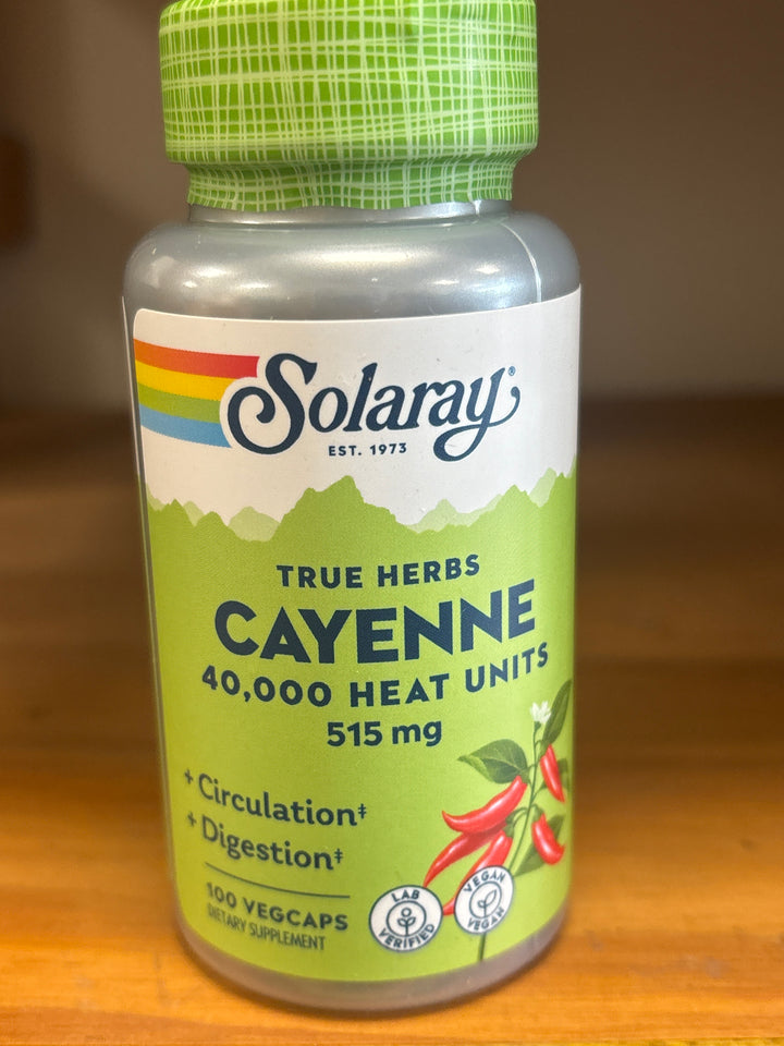 Solaray Cayenne - 100 capsules  515 mg