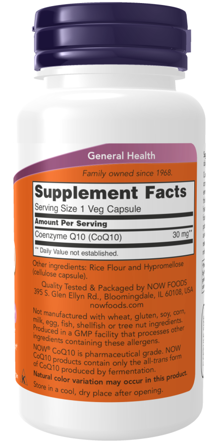 NOW Foods CoQ10 30 mg Vegetarian - 60 Vcaps