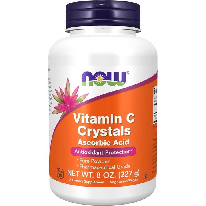 Cristales de vitamina C en polvo de NOW Foods, 8 oz.