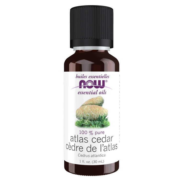 Aceite esencial de cedro del Atlas de Now Foods, 1 oz, 100 % puro