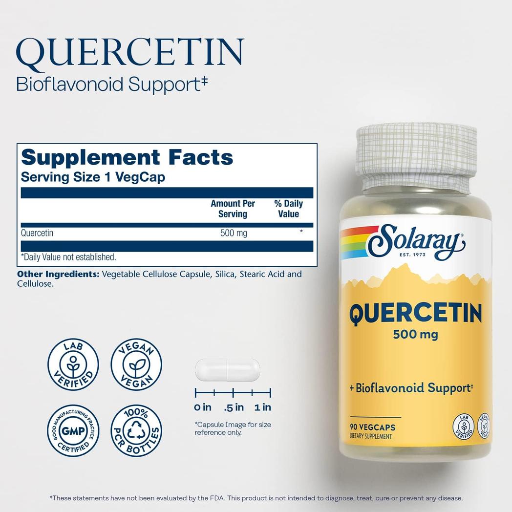 Quercetina Solaray 500 mg 90 cápsulas