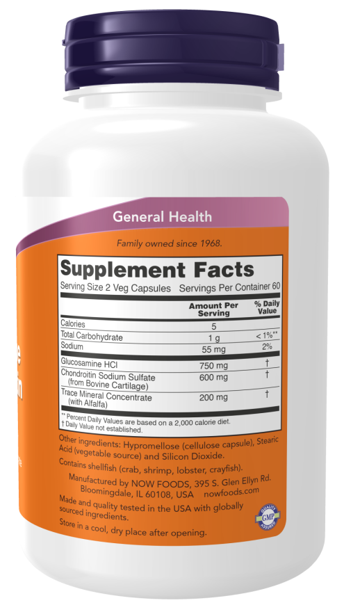 NOW Foods Glucosamine & Chondroitin Sulfate - 120 Capsules