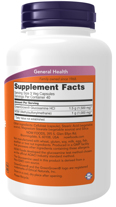 NOW Foods Vegetarian Glucosamine & MSM - 240 Vcaps