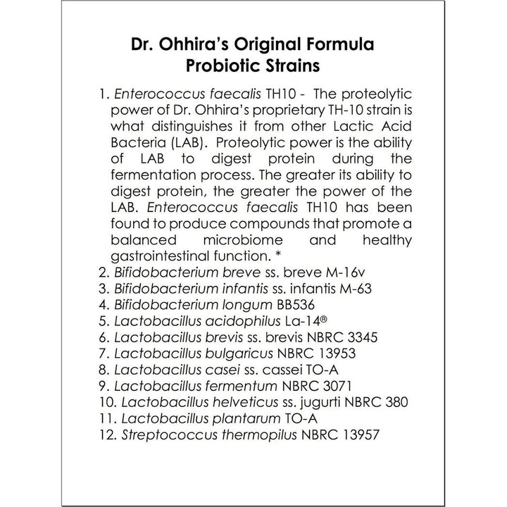 Probióticos originales de fórmulas esenciales del Dr. Ohhira, 100 cápsulas