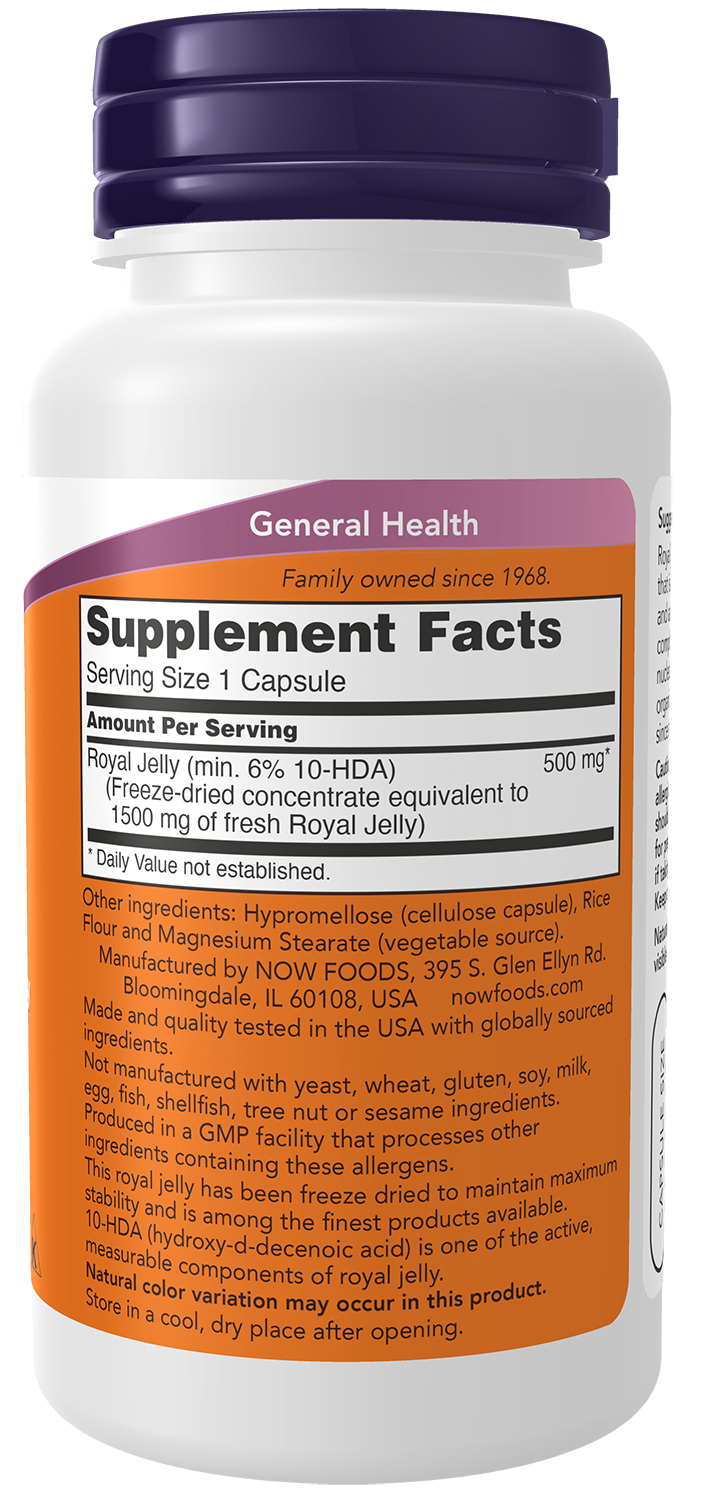 NOW Foods Royal Jelly 60 Capsules