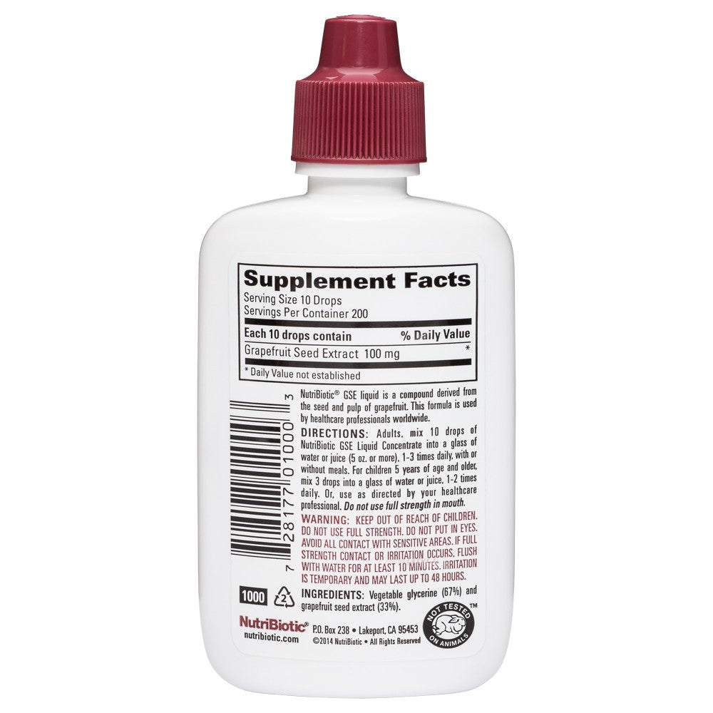 NutriBiotic Grapefruit Seed Extract  GSE  2oz