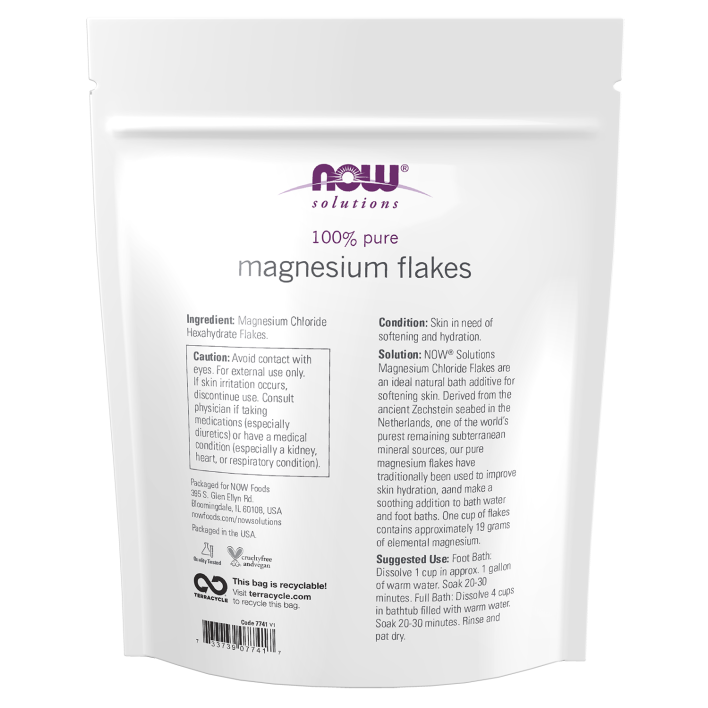 Now Foods Magnesium Flakes 26.5 oz (750 g)