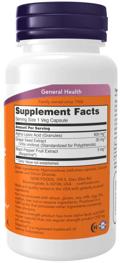 Now Foods Alpha Lipoic Acid 600 mg - 120 Vcaps®