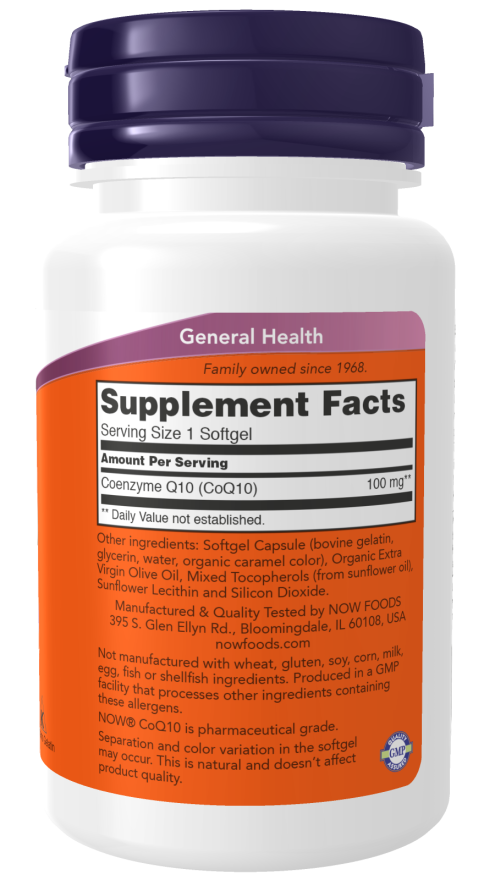 NOW Foods CoQ10 100 mg 150 Softgels