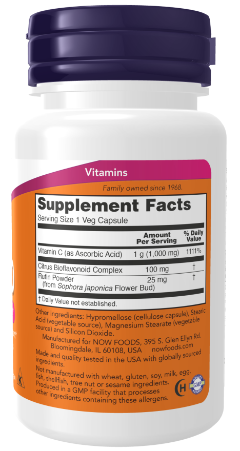 NOW Foods Vitamin C w/ Bioflavonids - 1000 MG    250 Capsules