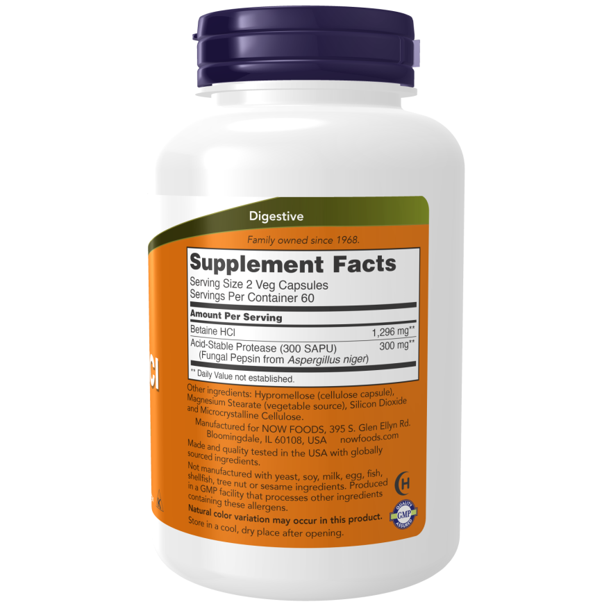 Now Foods Betaine HCl 648 mg - 120 Caps