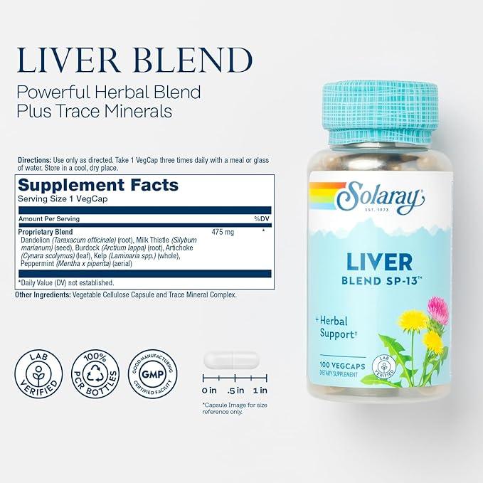 Solaray Liver Blend SP-13 - 100 capsules