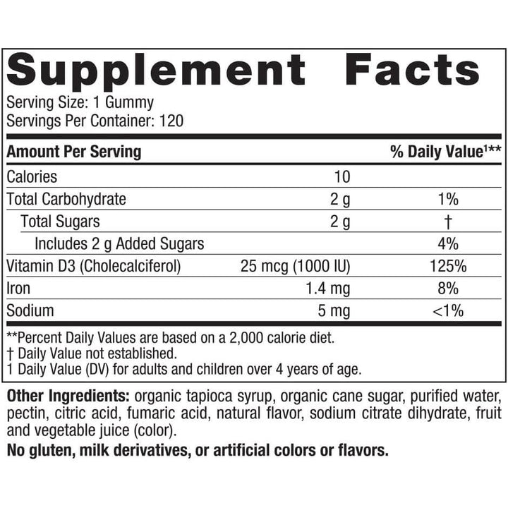 Gomitas de vitamina D3 de Nordic Naturals, 1000 UI, 120 unidades 