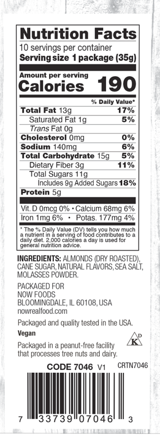 NOW Foods Almonds, Salted Caramel snack packet 35 grams