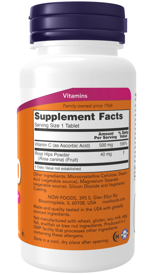 NOW Foods Vitamin C-500 100 Tablets