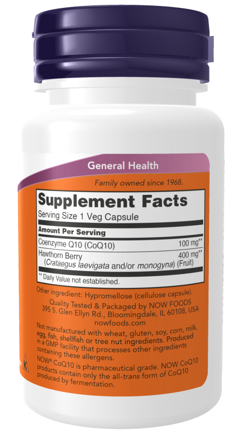 NOW Foods Co Q 10 100mg - 90 Veg Capsules