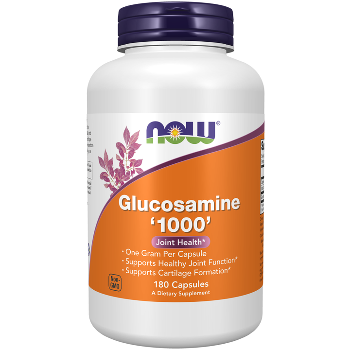 Glucosamina 1000 de NOW Foods (clorhidrato de glucosa 1000 mg) - 180 cápsulas vegetales