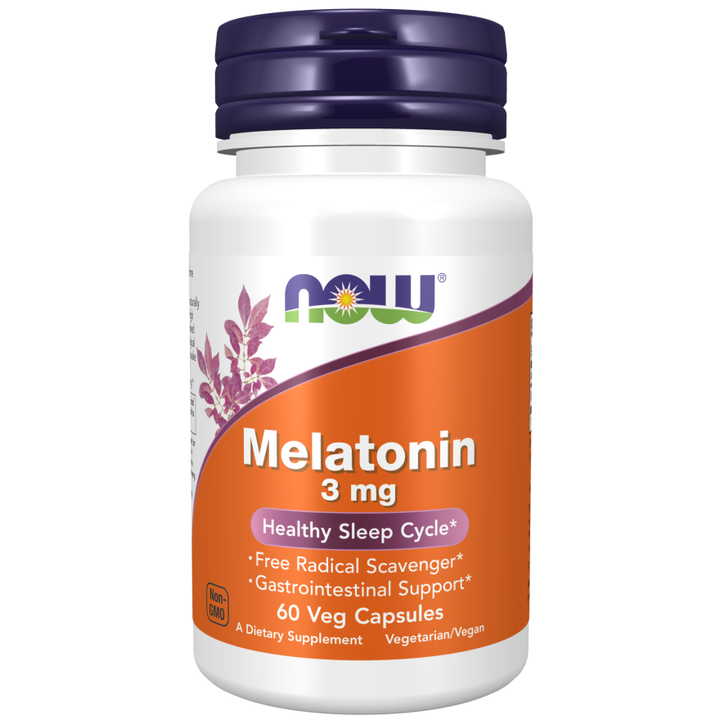 Melatonina de NOW Foods, 3 mg, 60 cápsulas