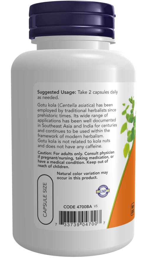 NOW Foods Gotu Kola 450 mg 100 Veg Capsules