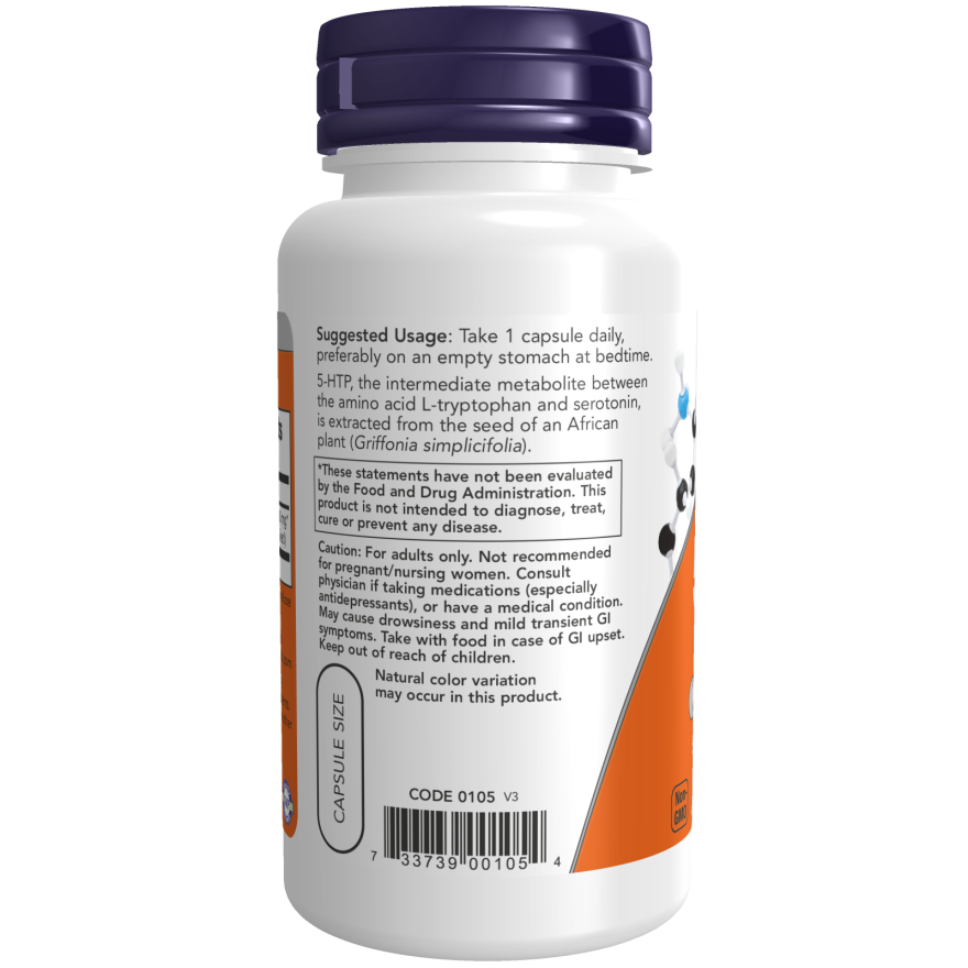 Alimentos NOW 5-HTP 100 mg - 120 cápsulas vegetales