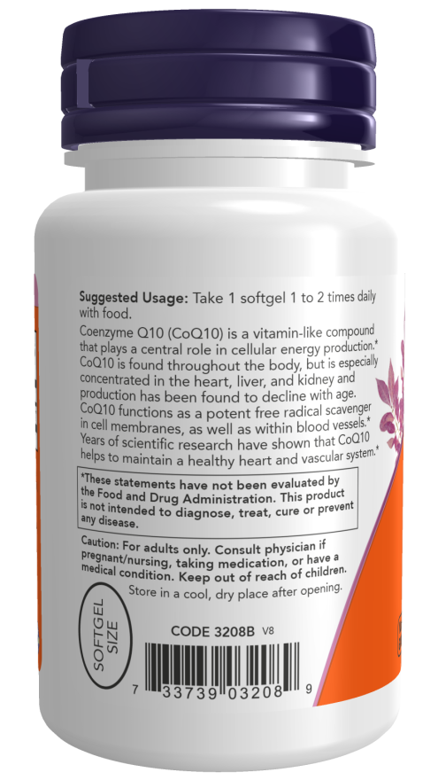 NOW Foods CoQ10 100 mg - 50 Softgels - Coenzyme Q10