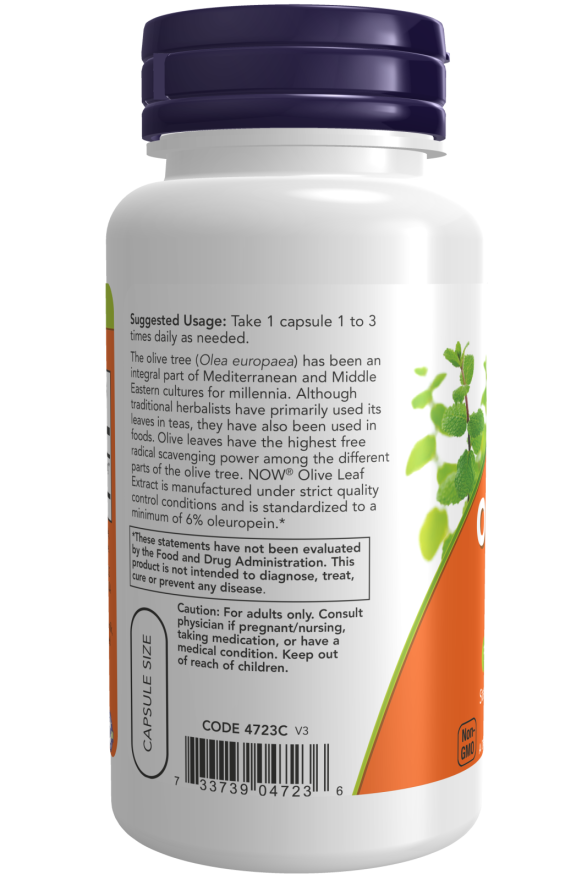 NOW Foods Olive Leaf Extract 500 mg Vegetarian - 60 Vcaps