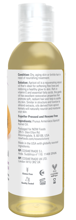 Now Foods Apricot Oil  16 oz. 100% pure moisturizing oil