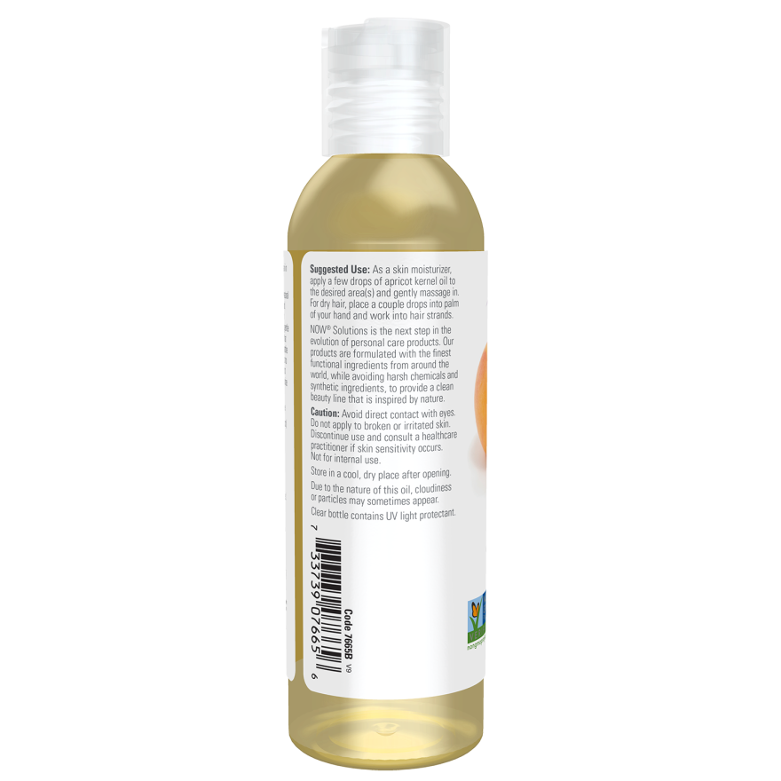 Aceite de albaricoque Now Foods, 16 oz. Aceite humectante 100 % puro