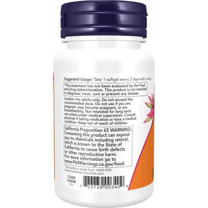 NOW Foods Vitamin A 25,000 250 Softgels