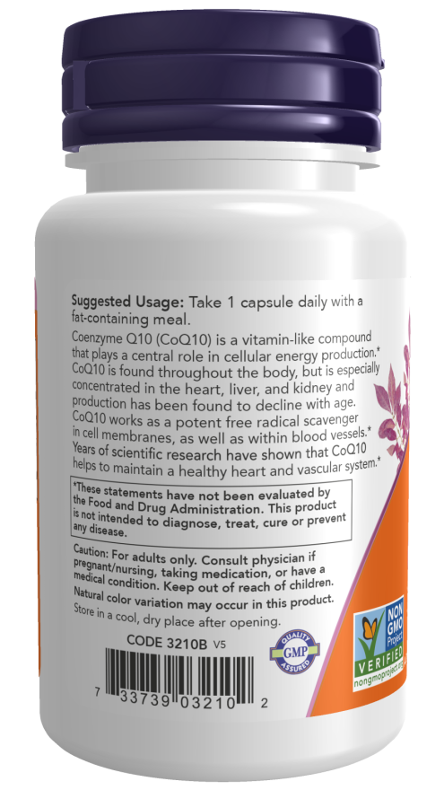 NOW Foods Co Q 10 100mg - 90 Veg Capsules