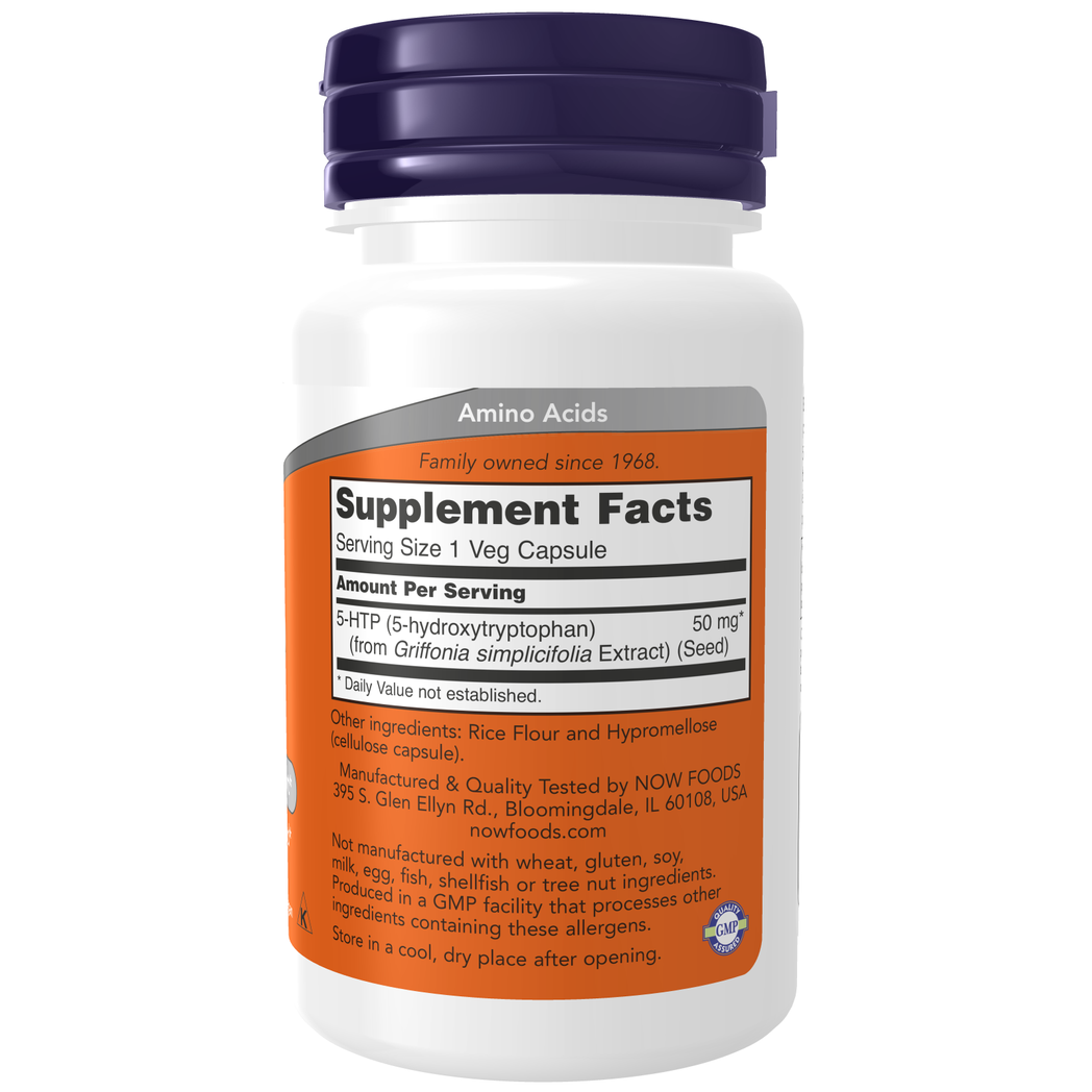 NOW Foods 5-HTP 50 mg 90 cápsulas vegetales