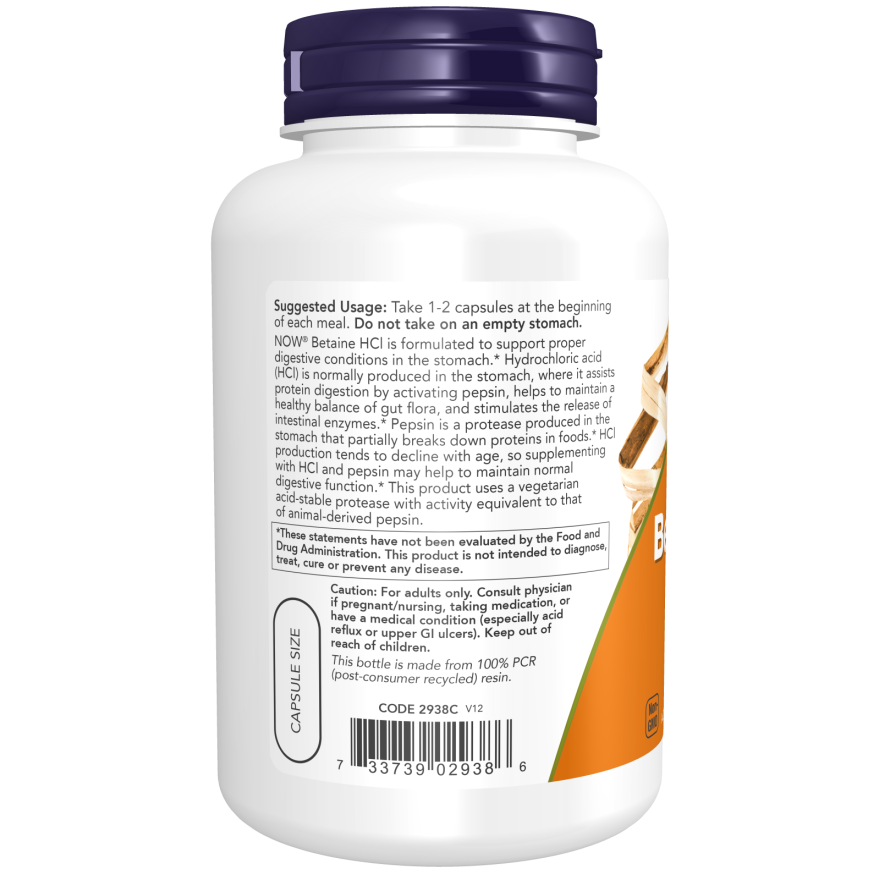 Now Foods Betaine HCl 648 mg - 120 Caps