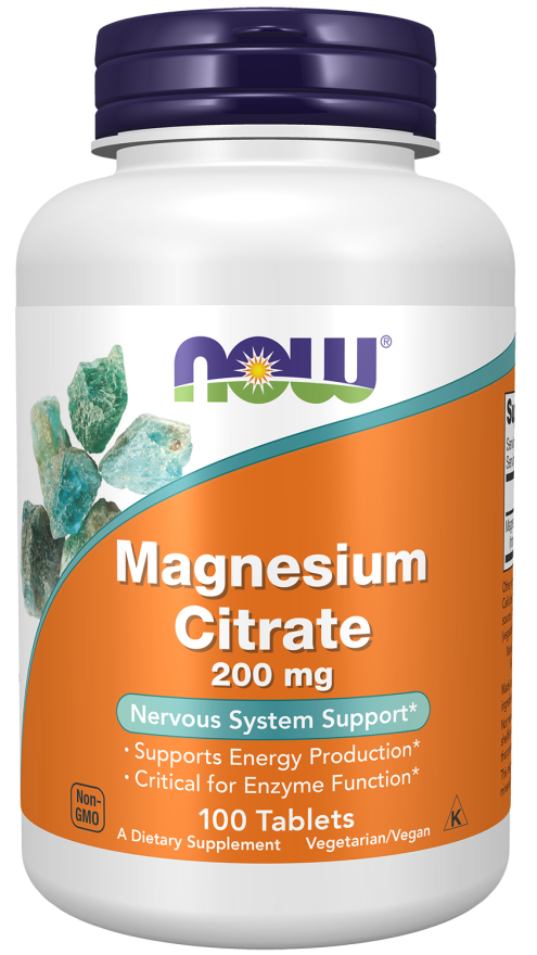 Now Foods Magnesium Citrate 200 mg 100 Tabs