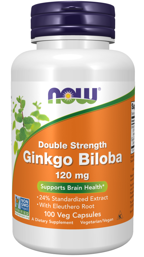 NOW Foods Ginkgo Biloba 120 mg - 100 Vcaps