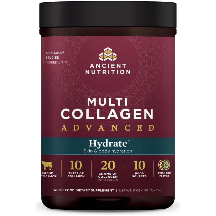 Colágeno multihidratante avanzado Ancient Nutrition, 17 oz