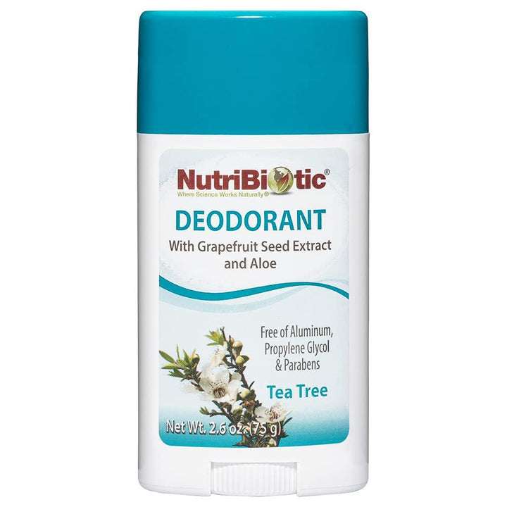 Desodorante NutriBiotic, árbol de té, 2,6 oz