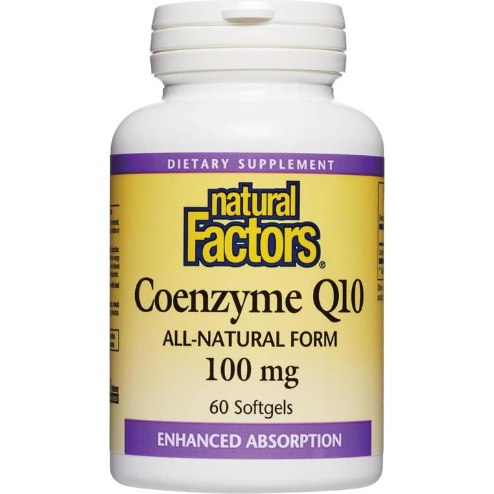 Coenzima Q10 de Natural Factors COQ10 100 mg 60 cápsulas blandas