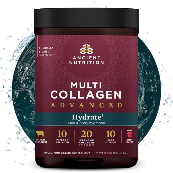 Colágeno multihidratante avanzado Ancient Nutrition, 17 oz