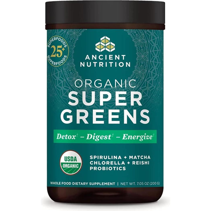 Superalimentos verdes orgánicos de Ancient Nutrition Detox Digest Energize 7.05