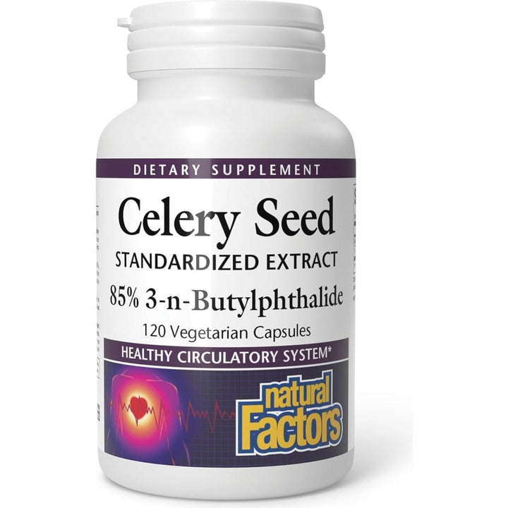 Natural Factors, Celery Seed, Concentrated Celery Extract 120 capsules