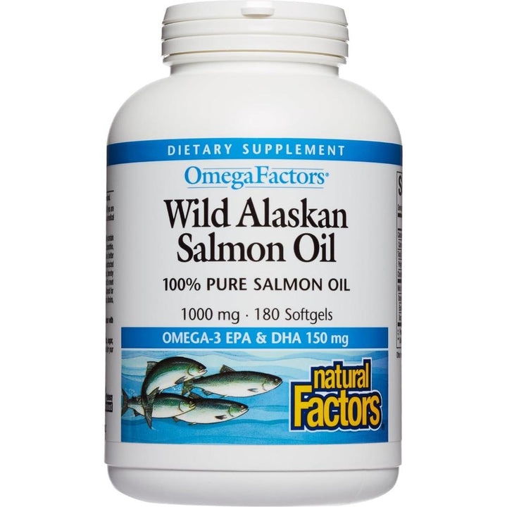 Natural Factors, Wild Alaskan Salmon Oil 180 softgels