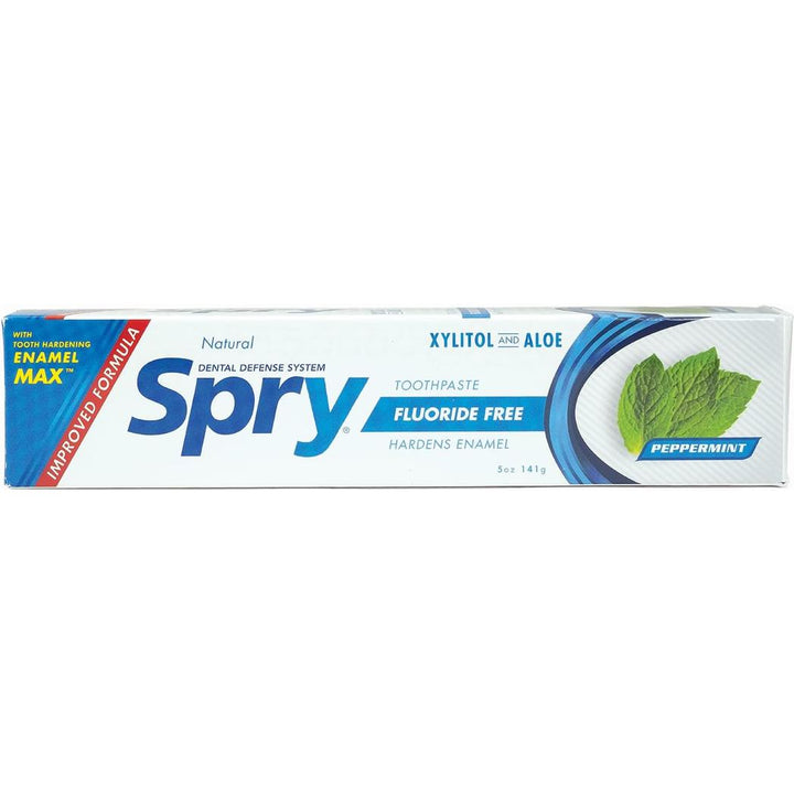 XLEAR Spry Xylitol Toothpaste Peppermint 5oz Fluoride-Free