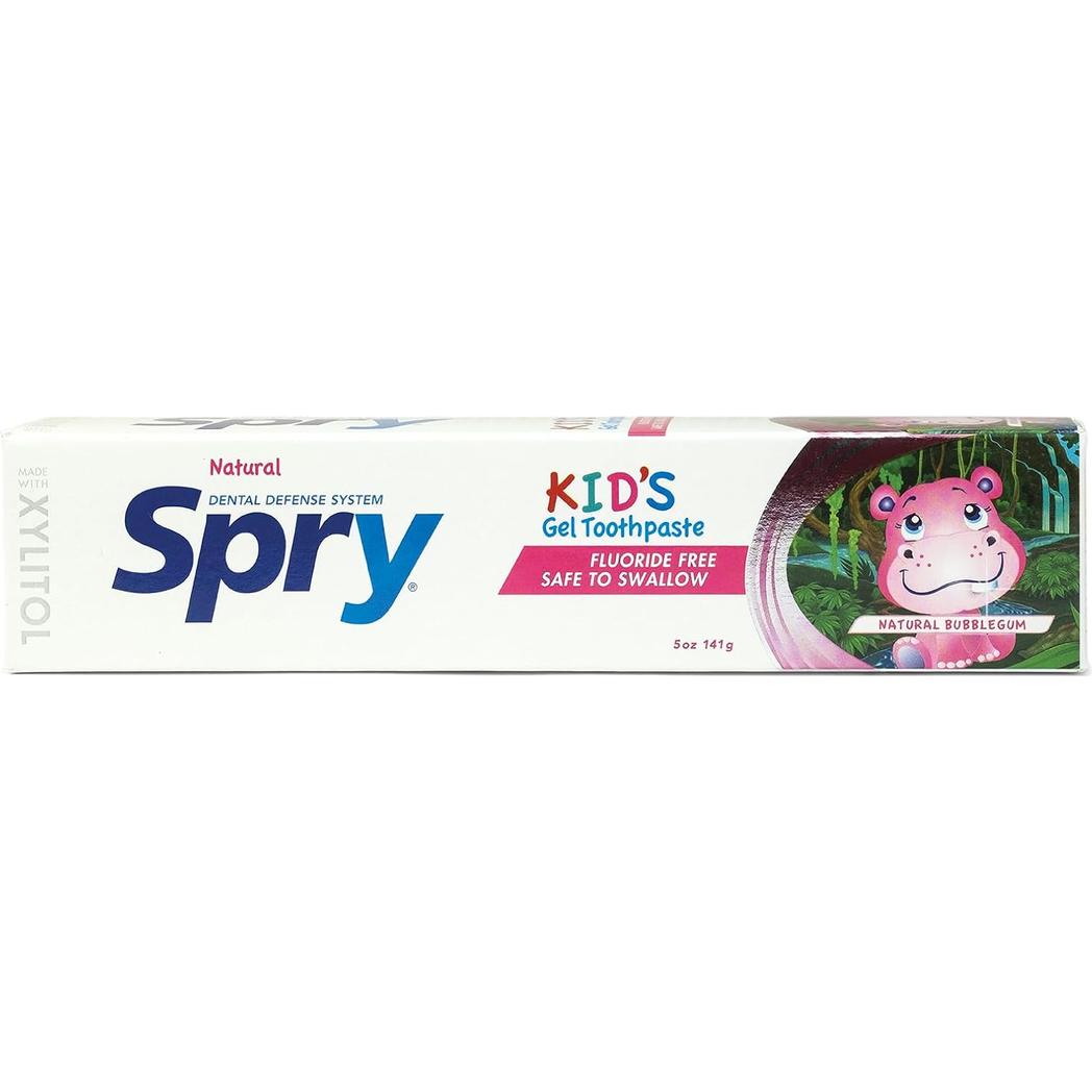 XLEAR Spry Kid’s Bubblegum Gel Toothpaste, Fluoride-Free 5oz